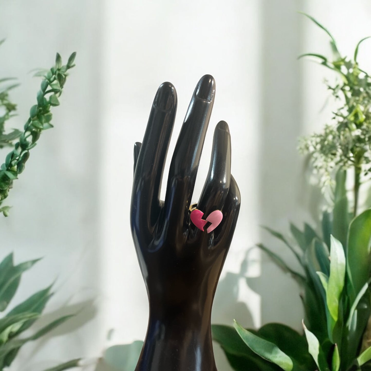 Bague femme réglable très chic mode avec ces 2 nuances de rose - Acier inoxydable doré