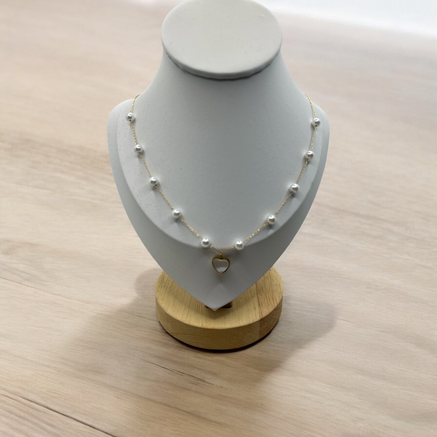 Collier chaine fine de perles Tendance avec pendentif - Elégance - Acier inoxydable doré ou argenté