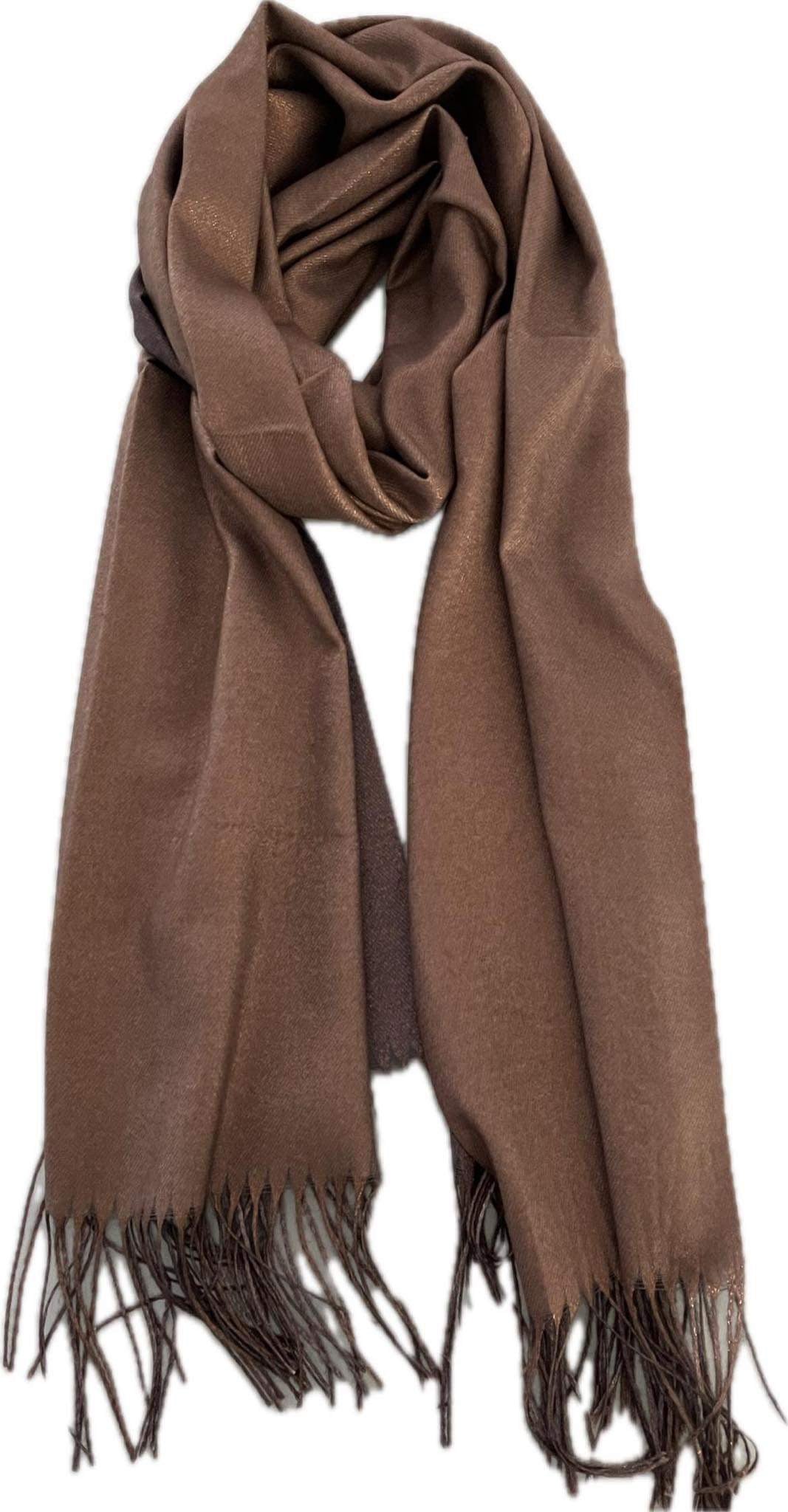 Foulard Femme Chic et Chaleureux de Couleur Taupe