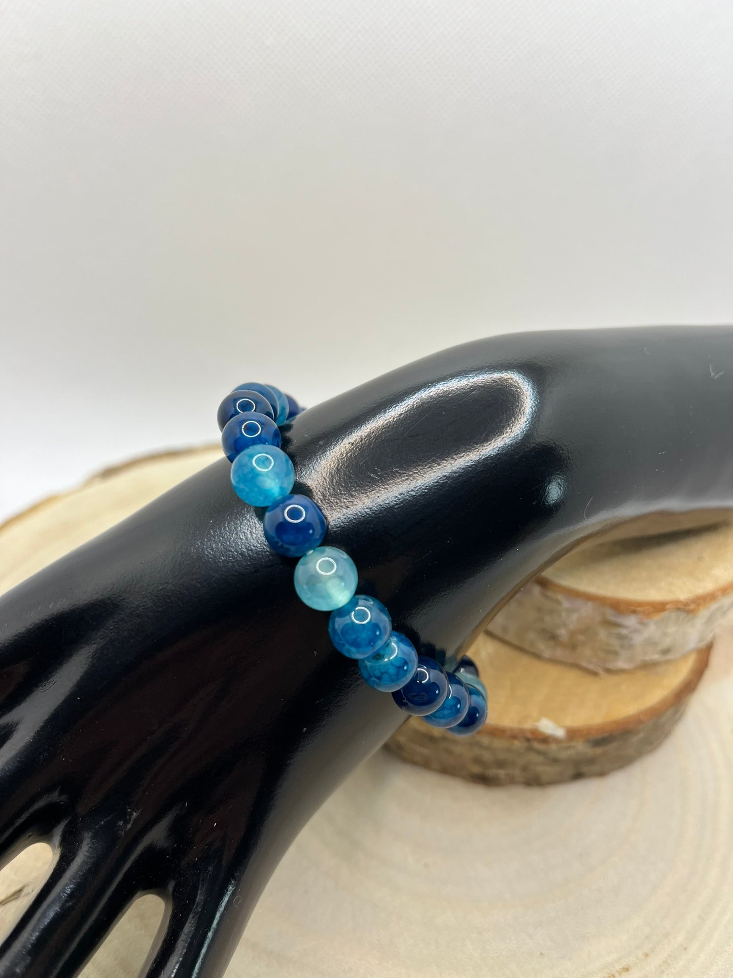 Bacelets pierres - Oeil de Dragon bleu