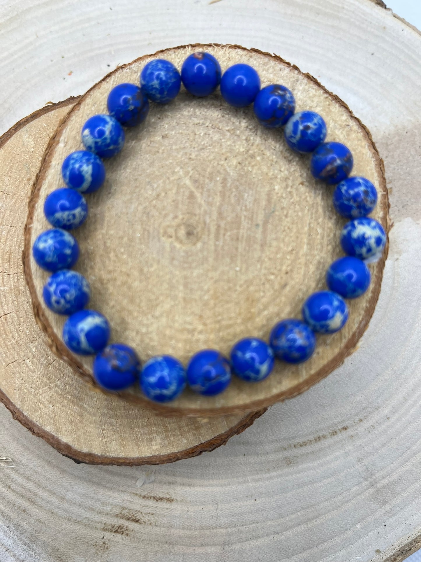 Bracelets Pierres - Jaspe Impérial bleu
