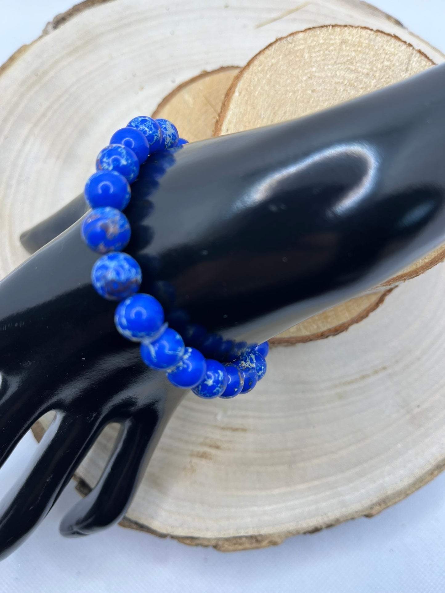 Bracelets Pierres - Jaspe Impérial bleu