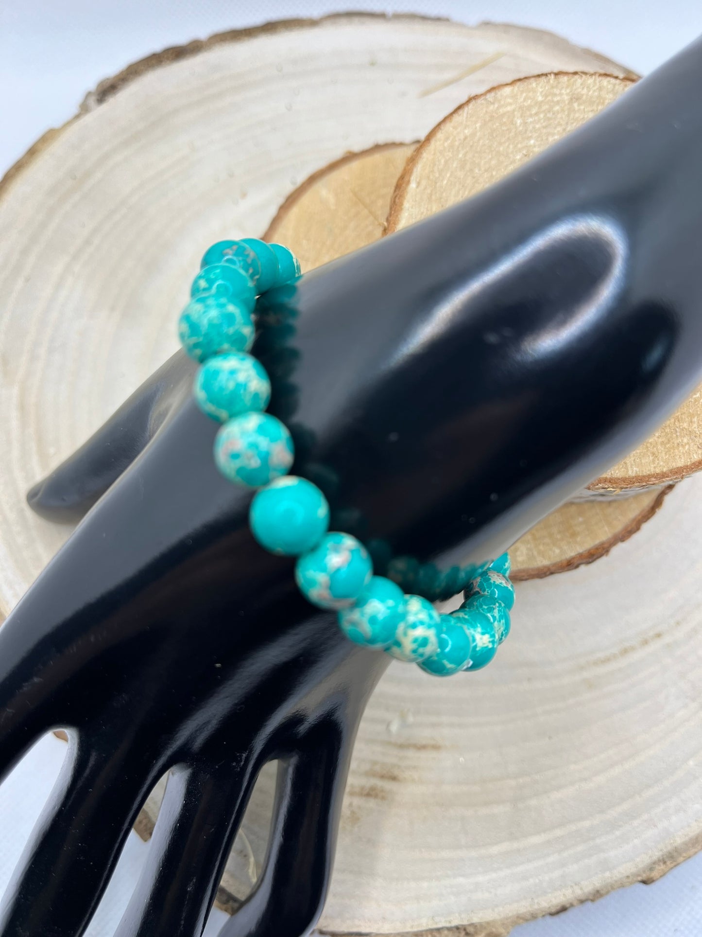 Bracelets Pierres - Jaspe Impérial vert