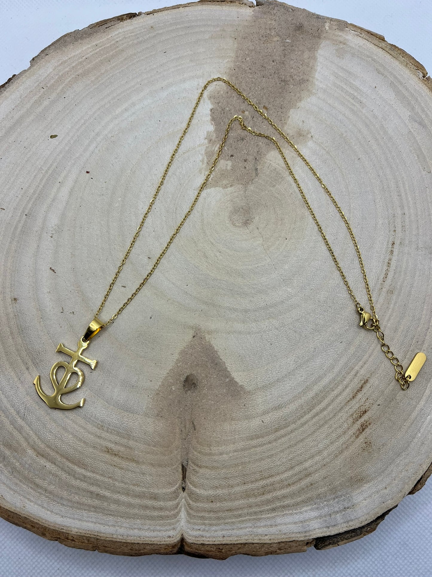 Chaîne Fine doré - Avec Pendentif Coix de Camargue - Homme ou Femme - Doré