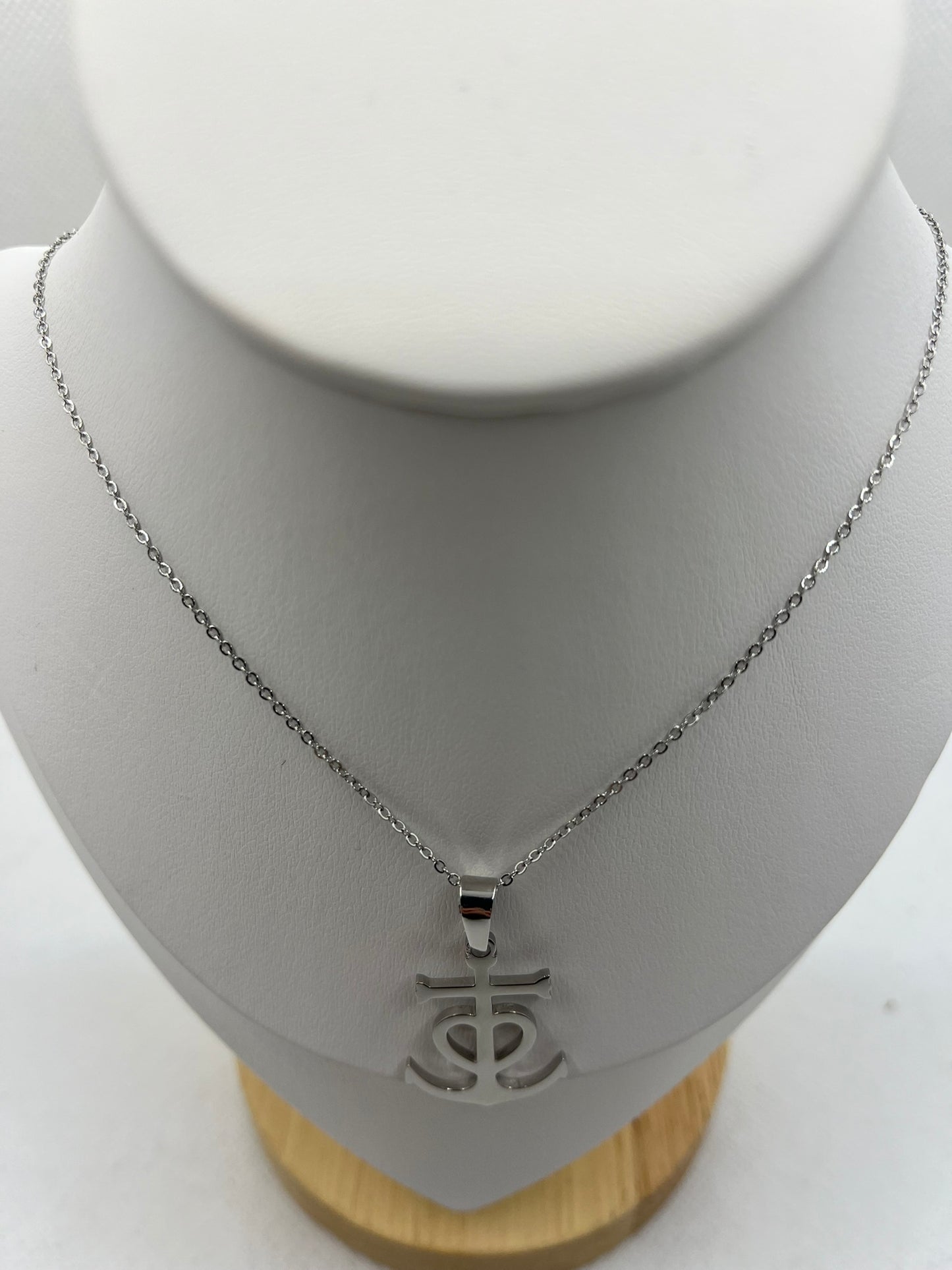 Chaîne fine Argenté avec Pendentif Croix de Camargue - Homme ou Femme