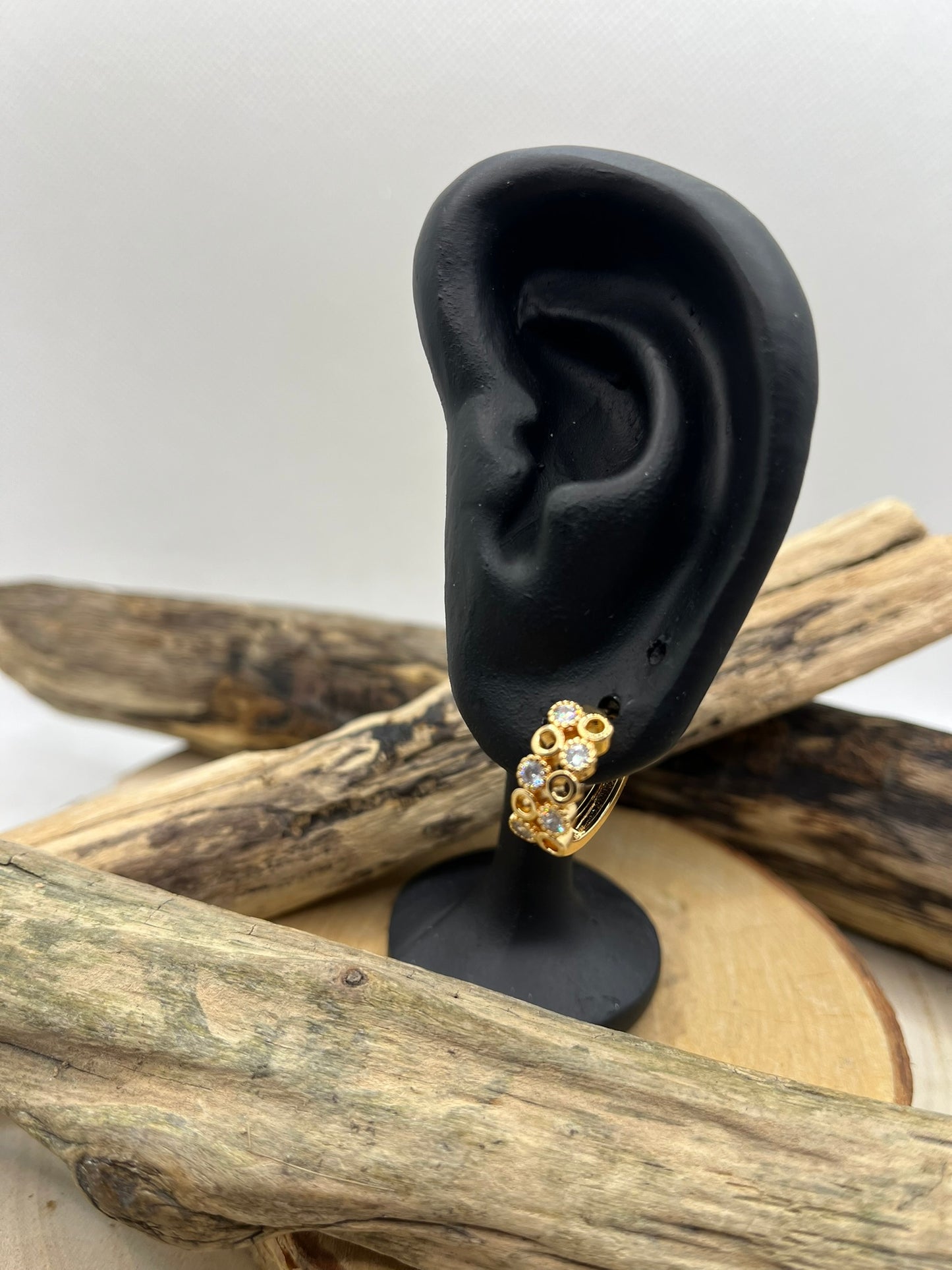Boucles d'oreilles Créole Chic Ornée de strass brillant - Acier Inoxydable