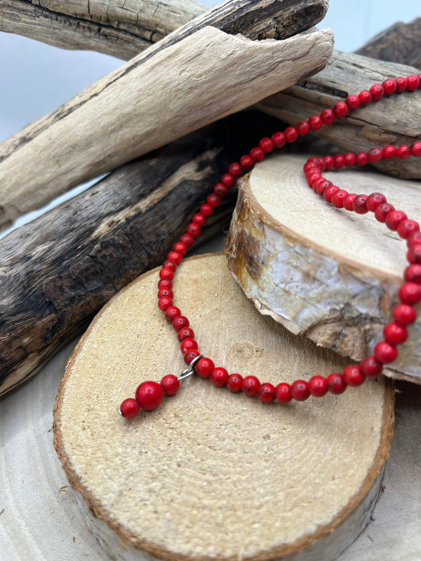 Collier en Pierre Naturelle - Jade Rouge