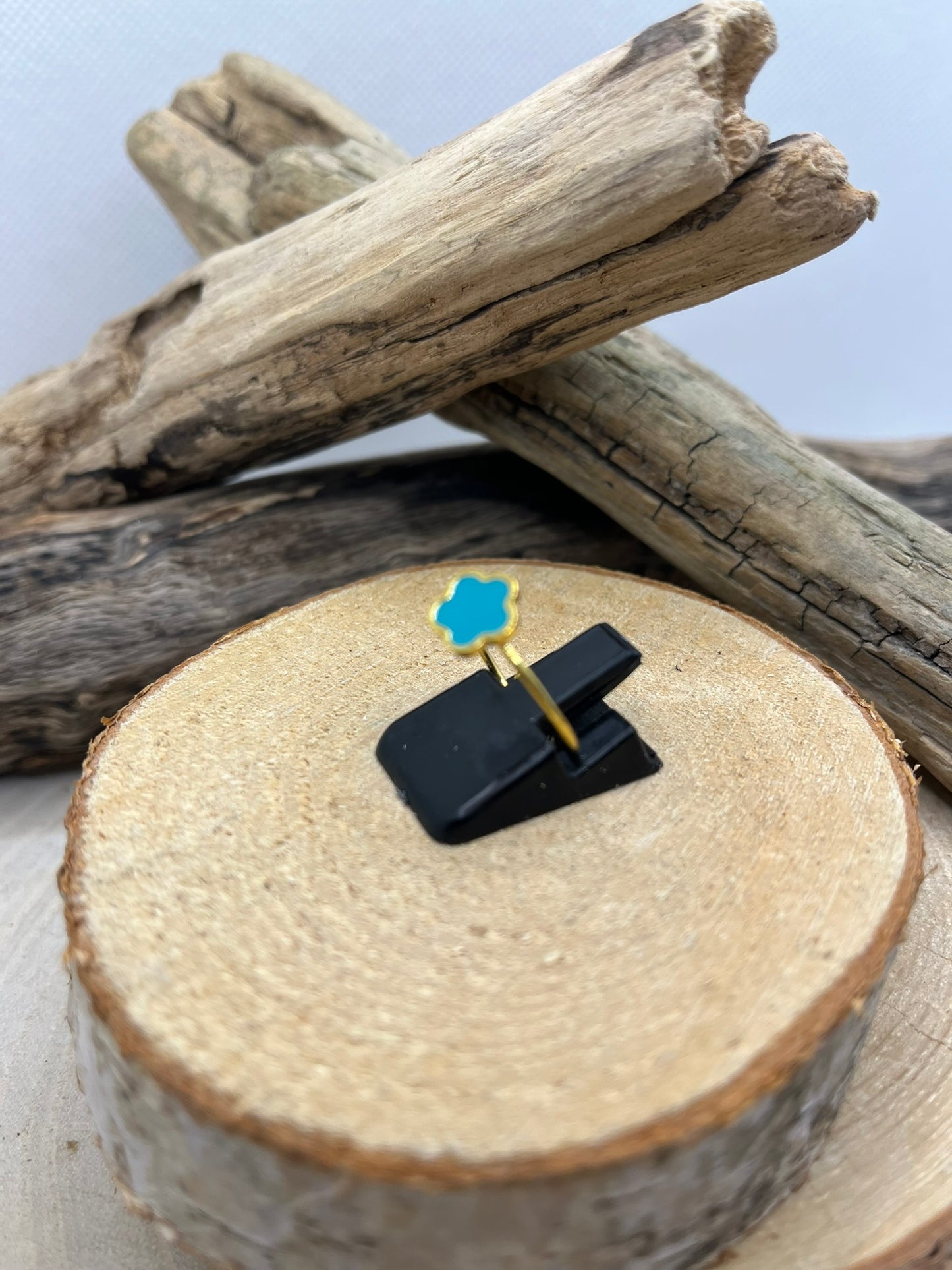 Bague fine ornés d'une fleur en Acier inoxydable ajustable - Doré