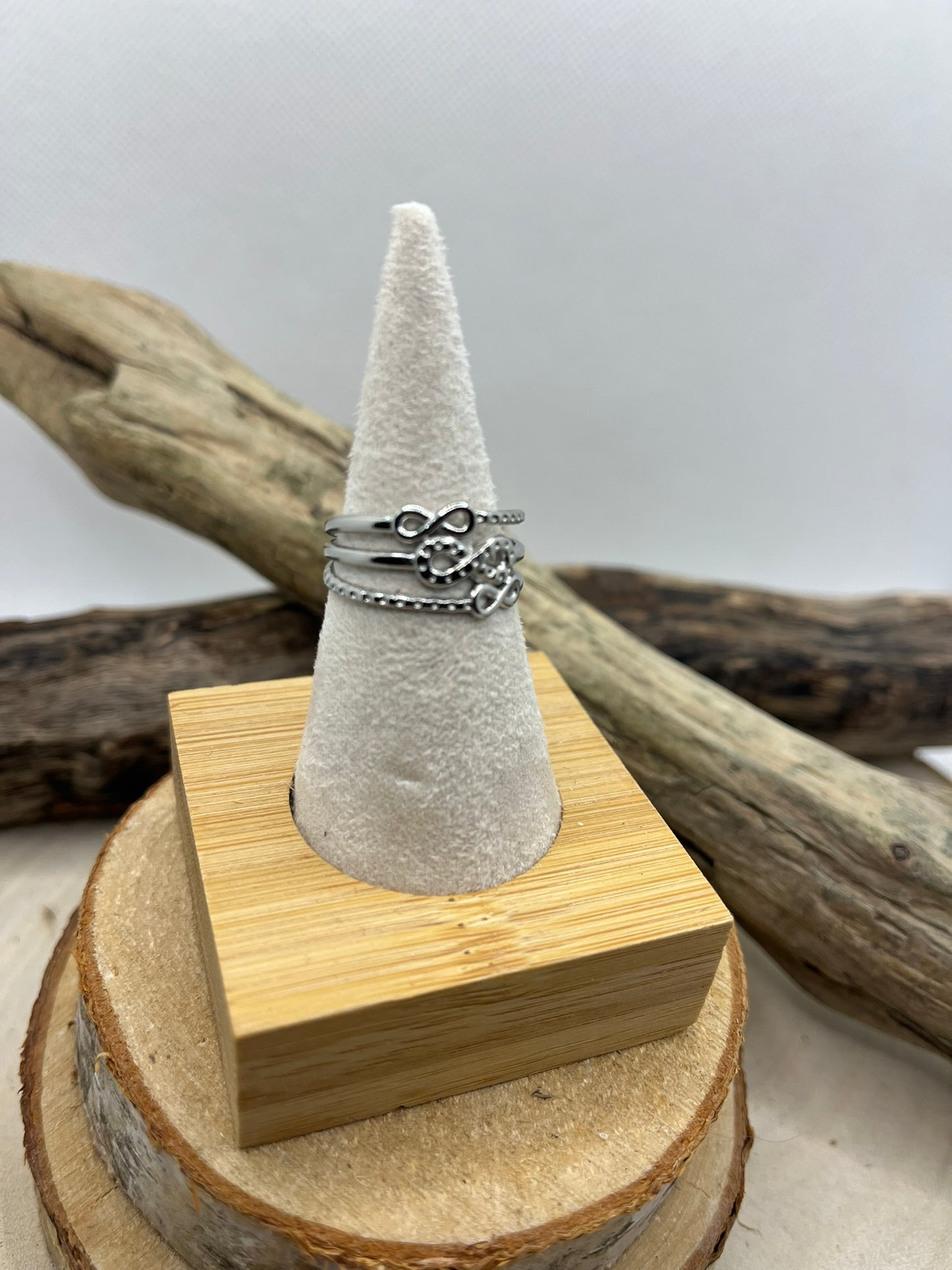 Bague mode chic en Acier inoxydable ajustable - Doré ou en Argenté