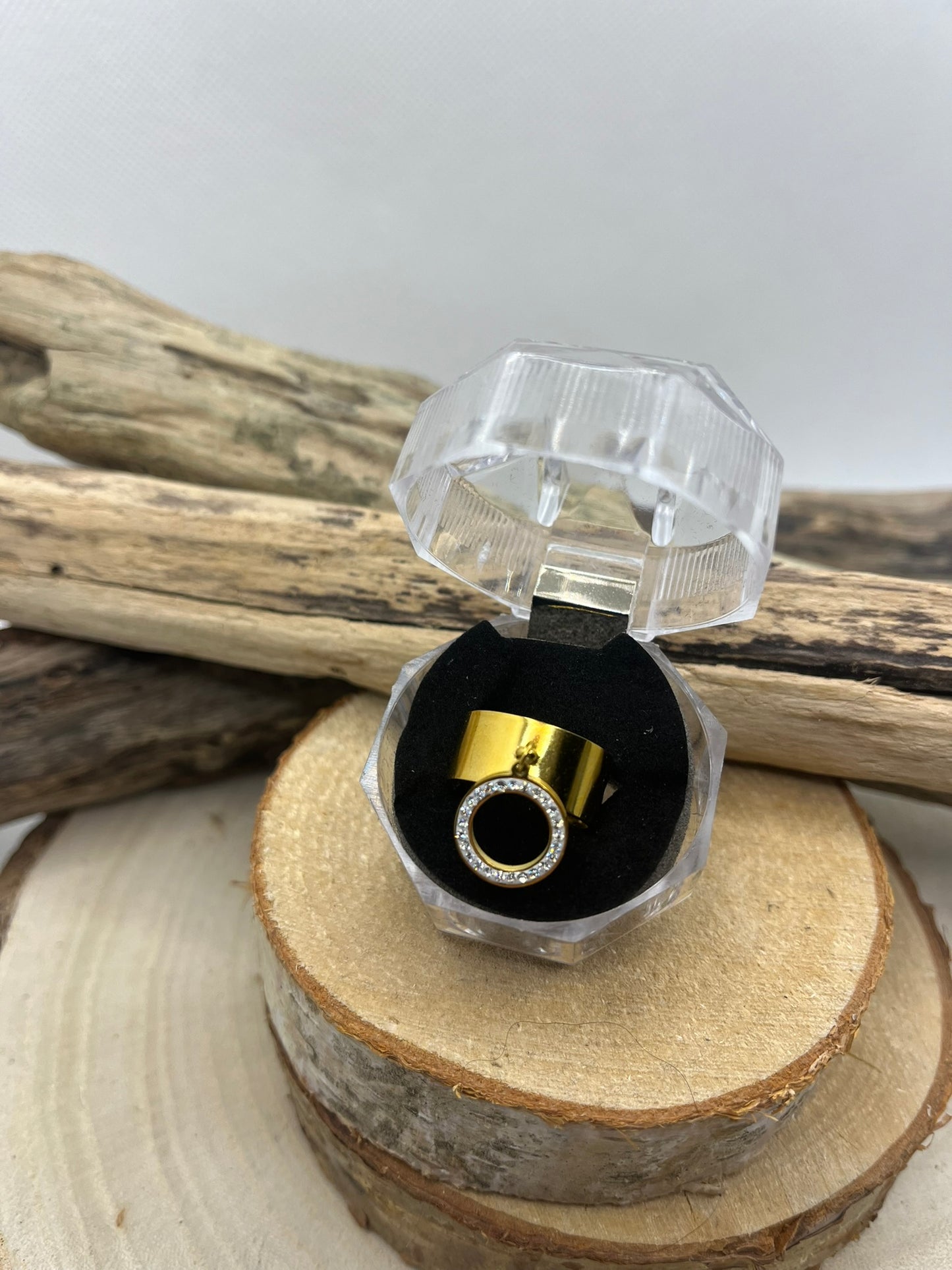 Bague en Acier Inoxydable tendance mode Ajustable - En Doré ou en Argenté