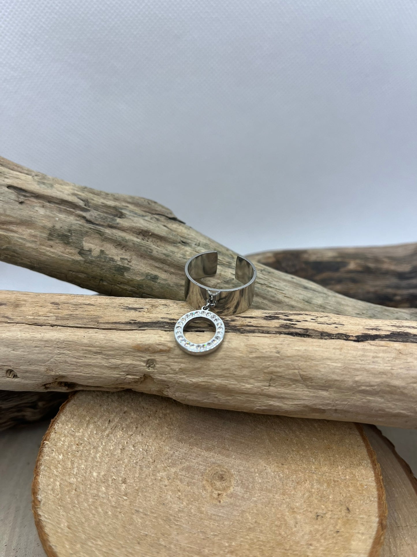 Bague en Acier Inoxydable tendance mode Ajustable - En Doré ou en Argenté