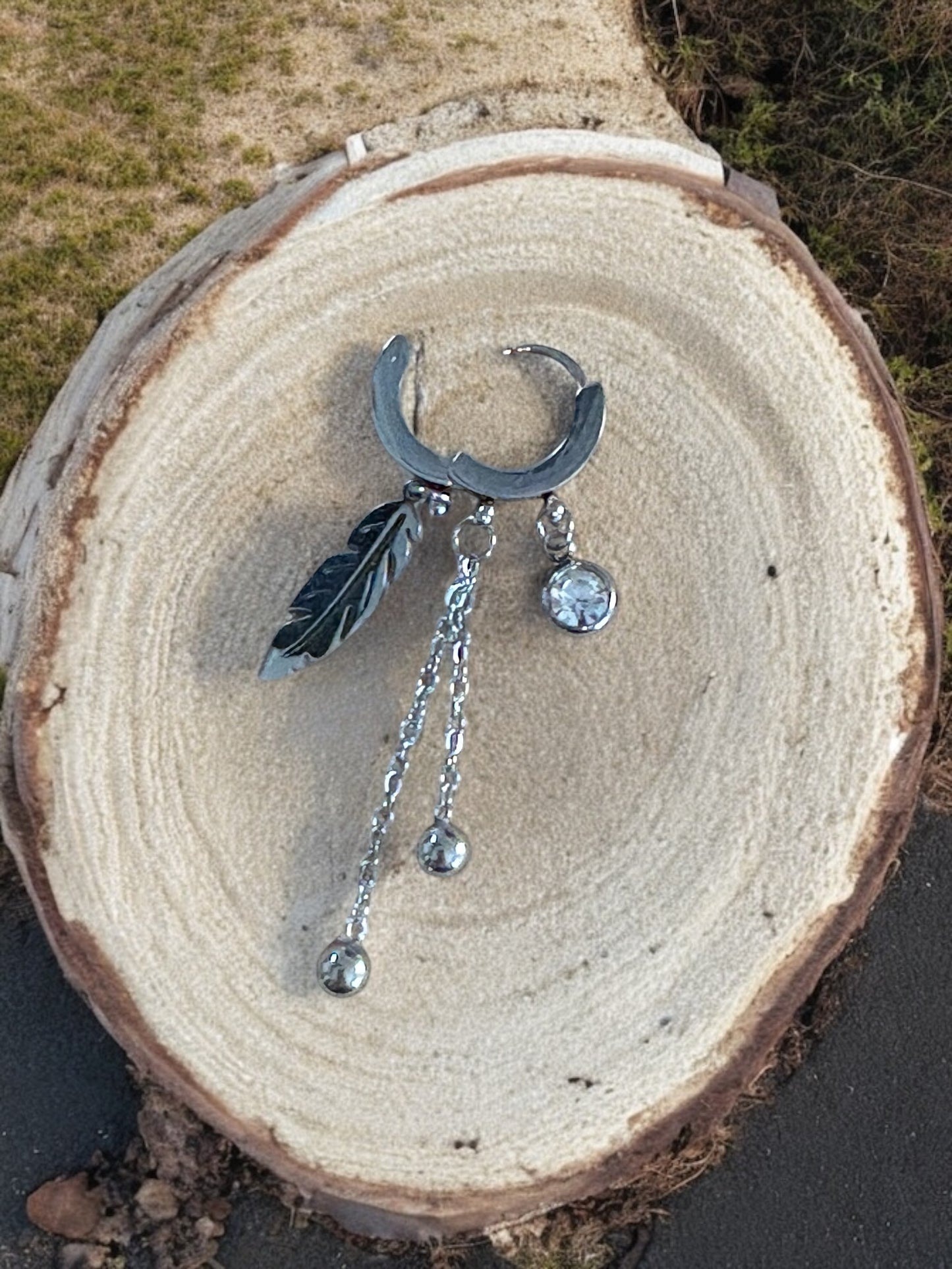 Boucles d'oreilles Créole Ornés de Pendentif Chic - Acier inoxydable Doré ou Argenté