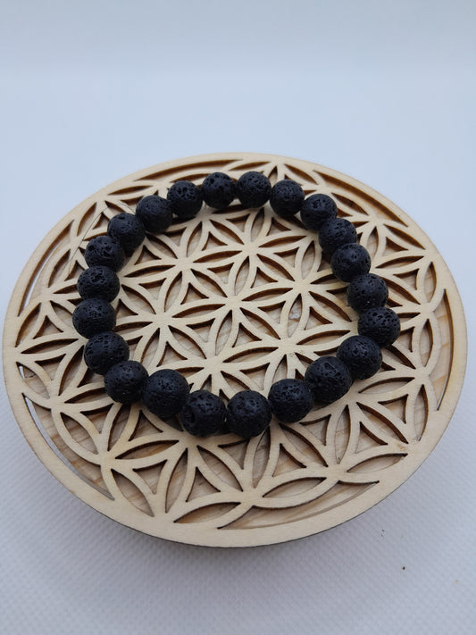 Bracelets Pierres naturelles - Pierre de Lave 8 mm