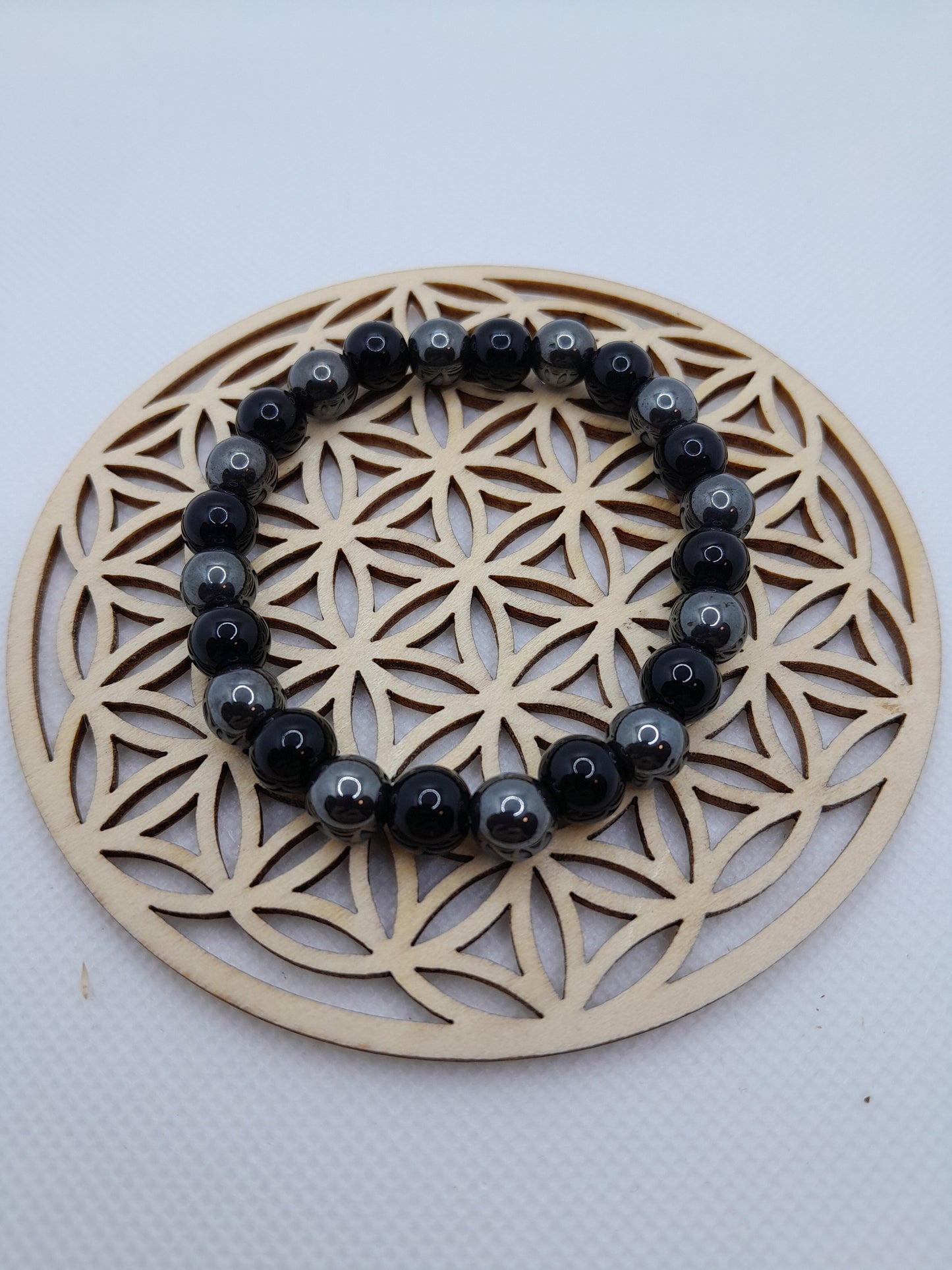 Bracelets Pierres naturelles - Onyx - Hématite 8 mm