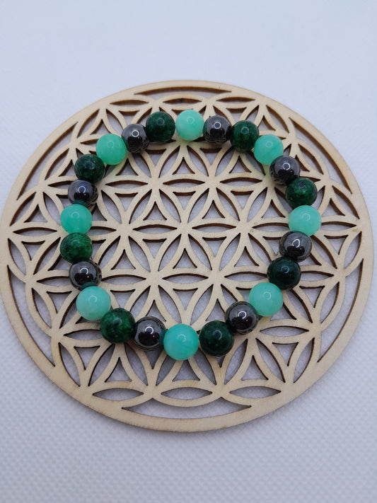 Bracelets en pierre naturelle - Granit / Hématite / Jade (8mm)