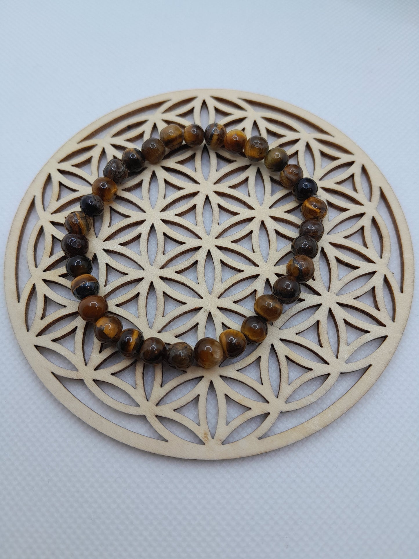 Bracelet en Pierre Naturelle - Oeil de Tigre - 6 mm