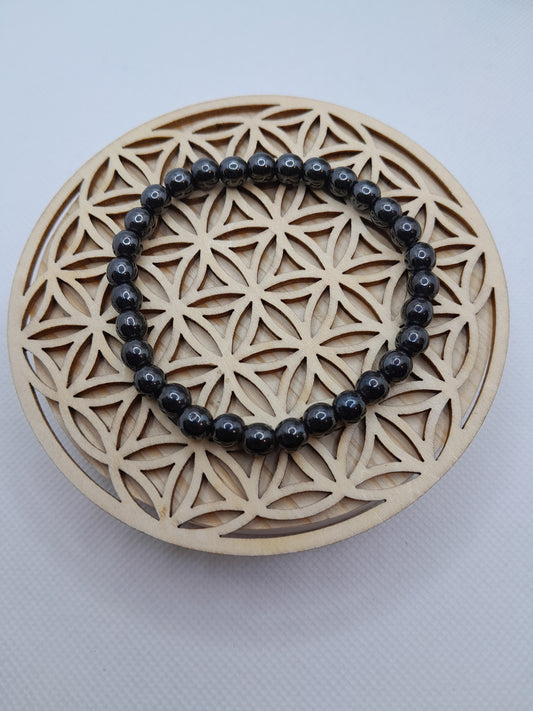 Bracelet en Pierre Naturelle - Hématite - 6mm