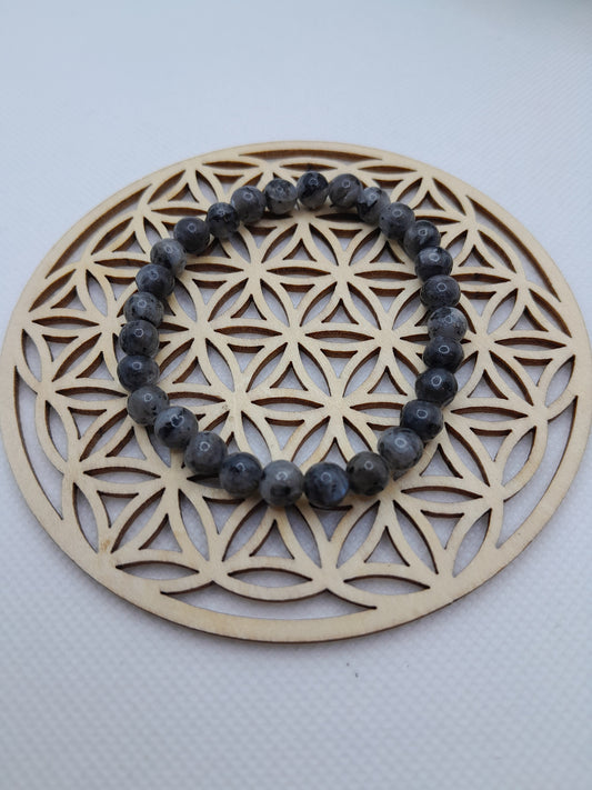 Bracelet en pierre Naturelle - Labradorite Foncé - 6 mm