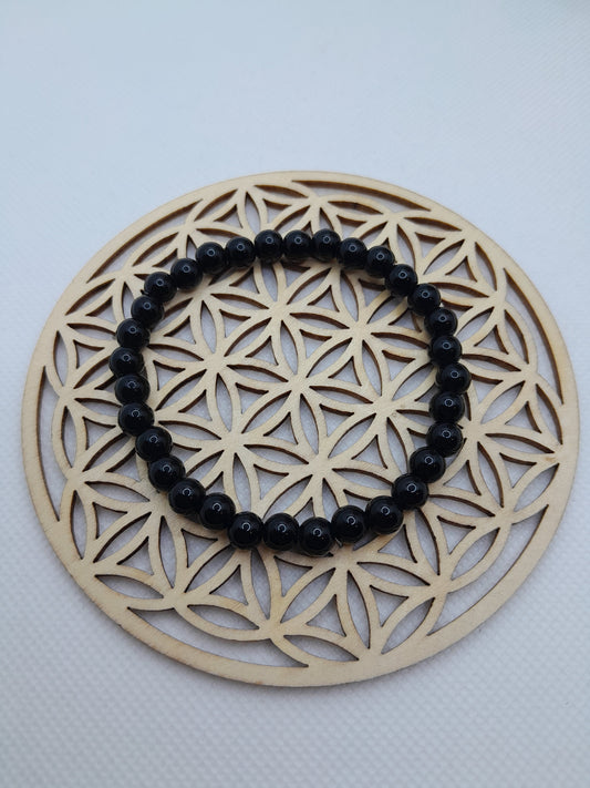 Bracelet en Pierre Naturelle - Onyx - 6 mm