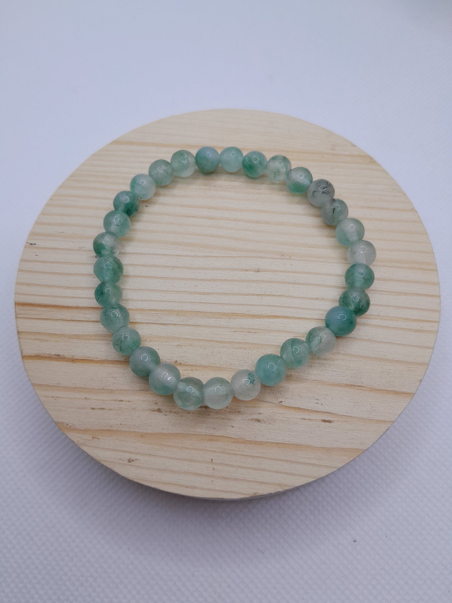 Bracelet en Pierre Naturelle - Jade vert - 6 mm