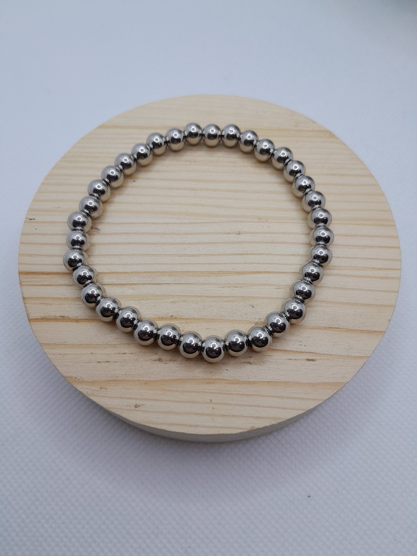Bracelet en Acier Argenté - 6 mm