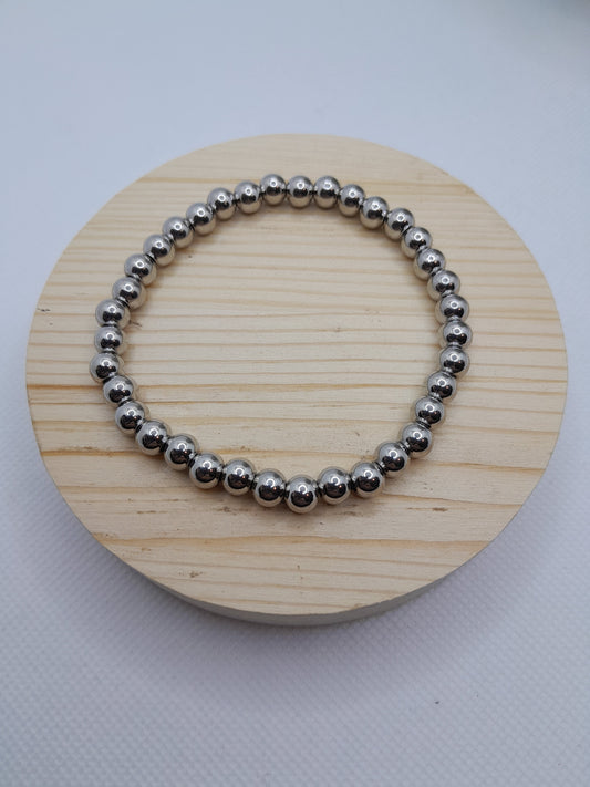Bracelet en Acier Argenté - 6 mm