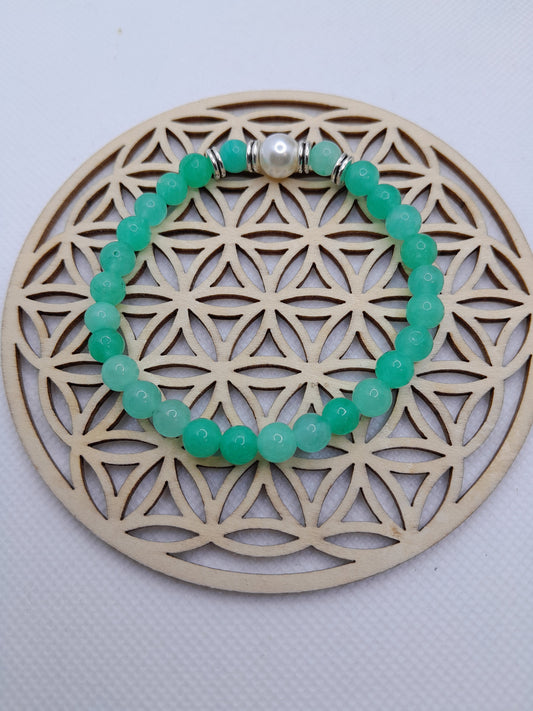 Bracelet en Pierre Naturelle - Jade / Perles fantaisie