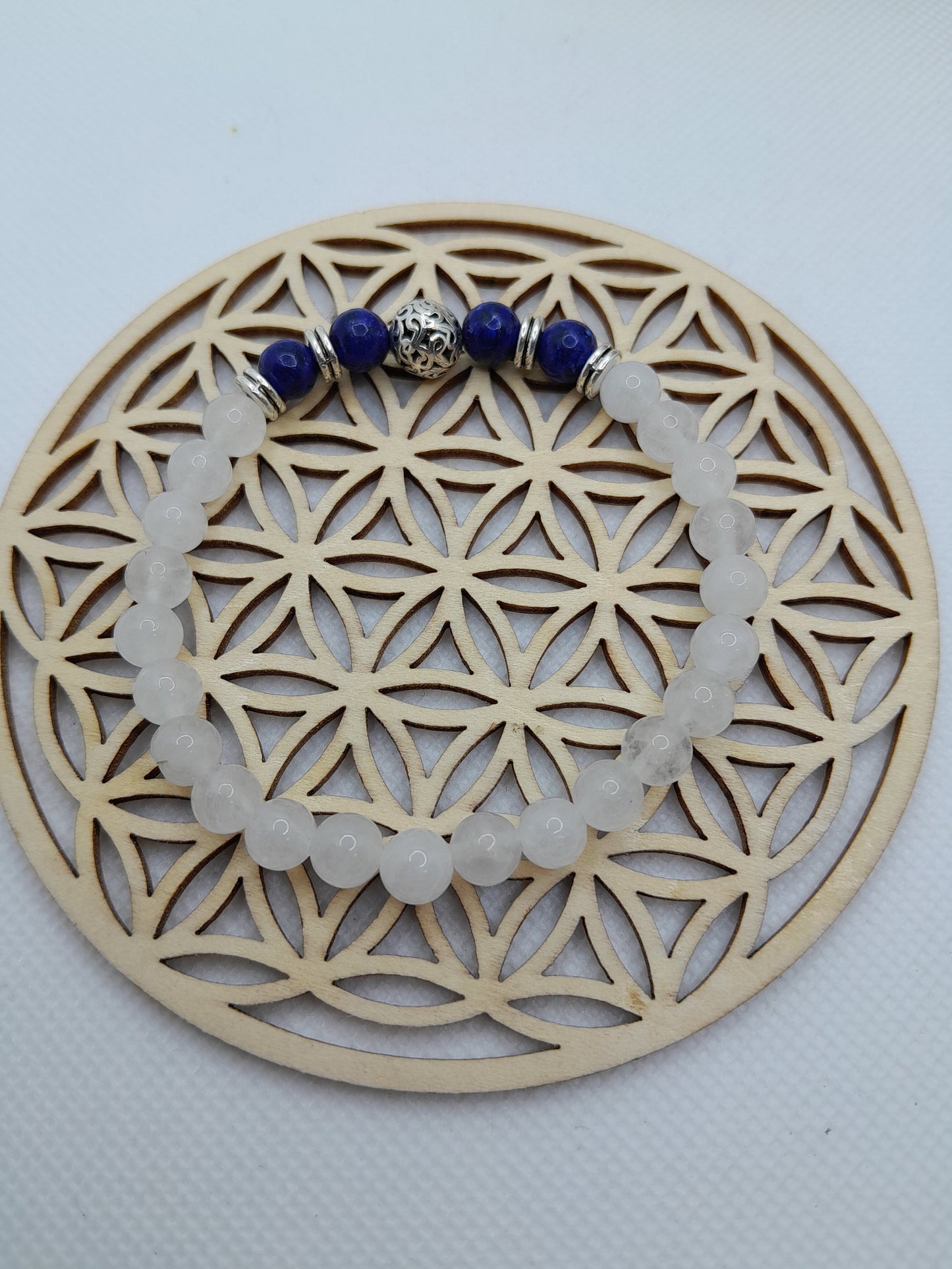 Bracelet en Pierre Naturelle - Pierre de Lune / Perles fantaisie