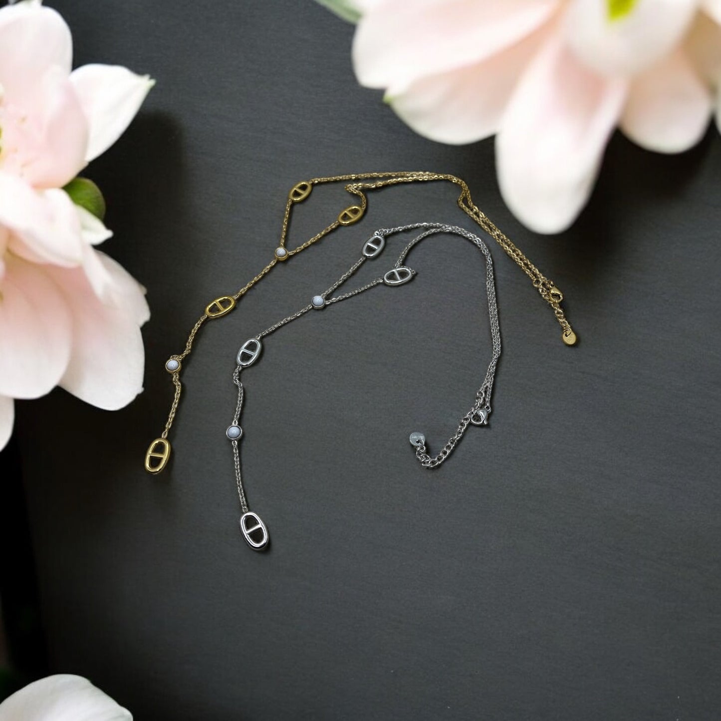 Collier chaine fine très élégant mode - Acier inoxydable Doré ou en Argenté