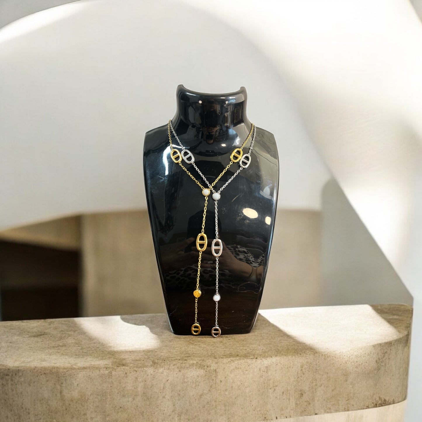 Collier chaine fine très élégant mode - Acier inoxydable Doré ou en Argenté