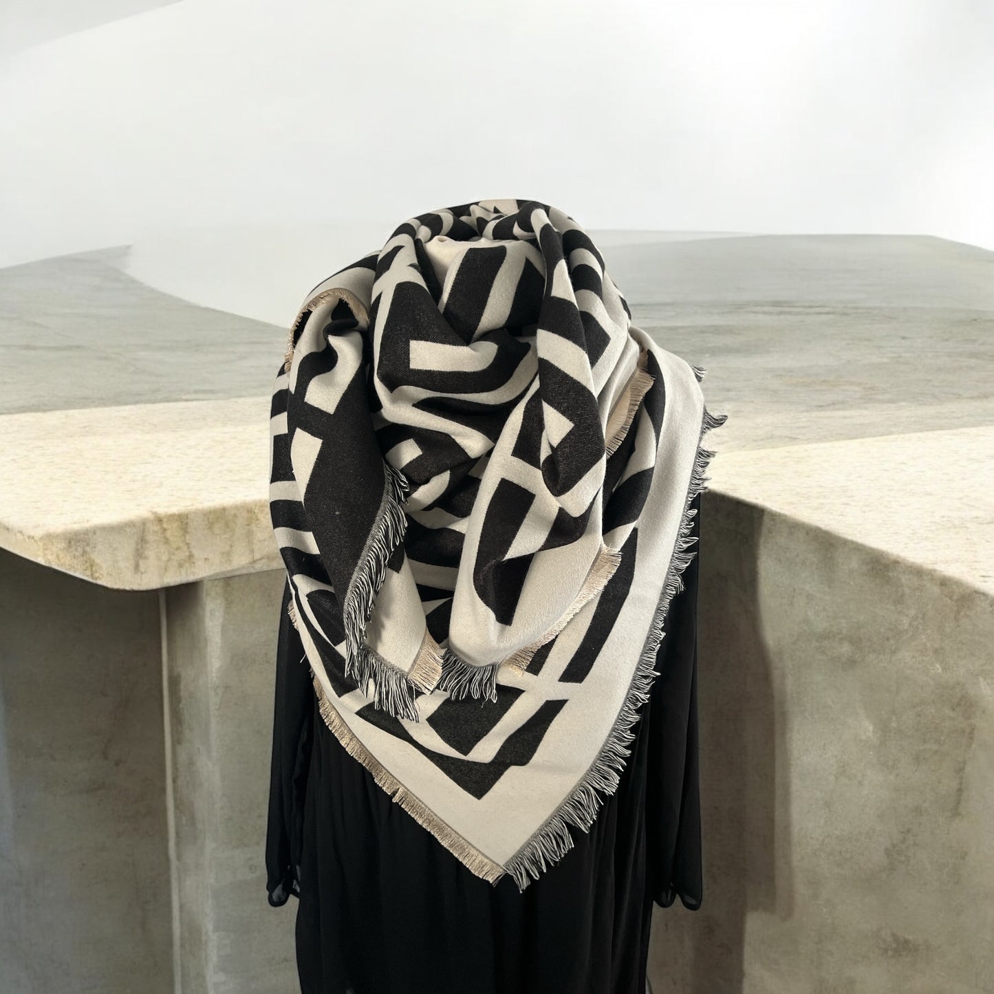 Echarpe Carré douce, Chaleureuse dessins symétrique -