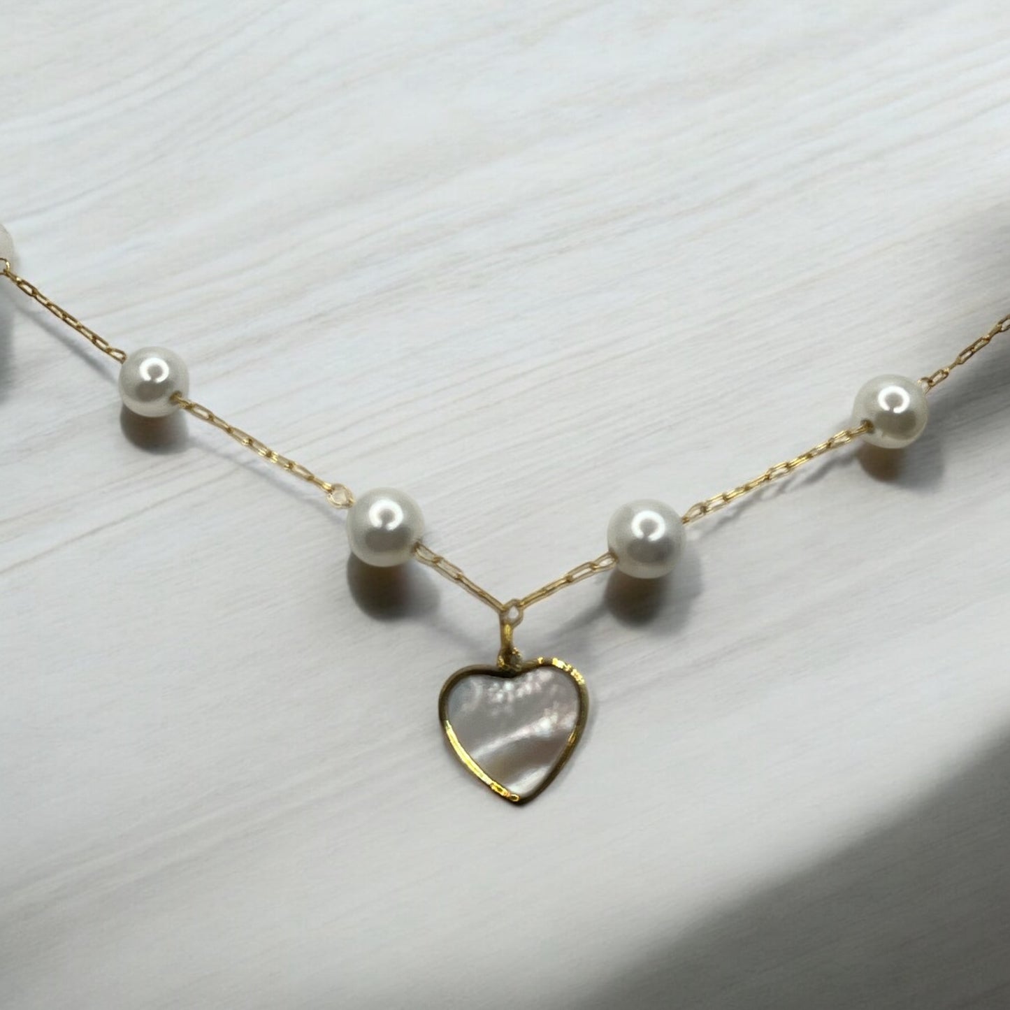 Collier chaine fine de perles Tendance avec pendentif - Elégance - Acier inoxydable doré ou argenté