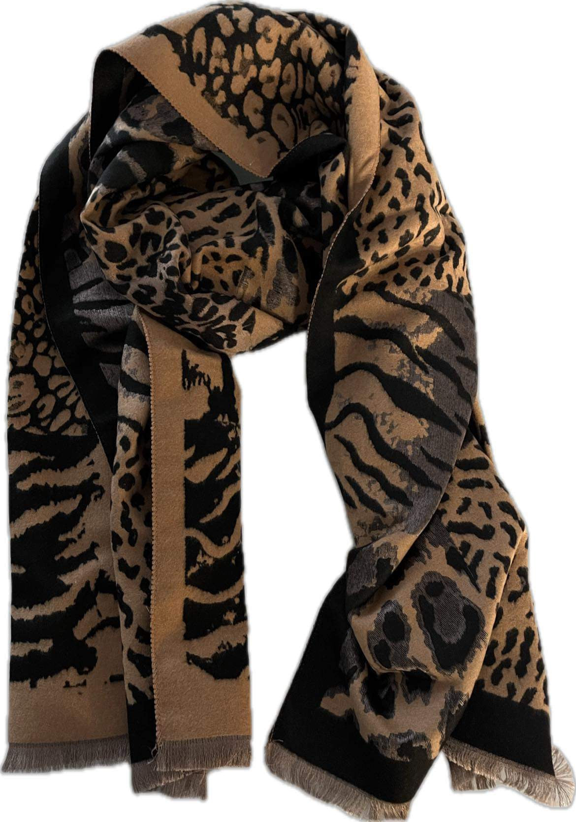 Echarpes chaudes et douce Femme de  Couleur marron noir