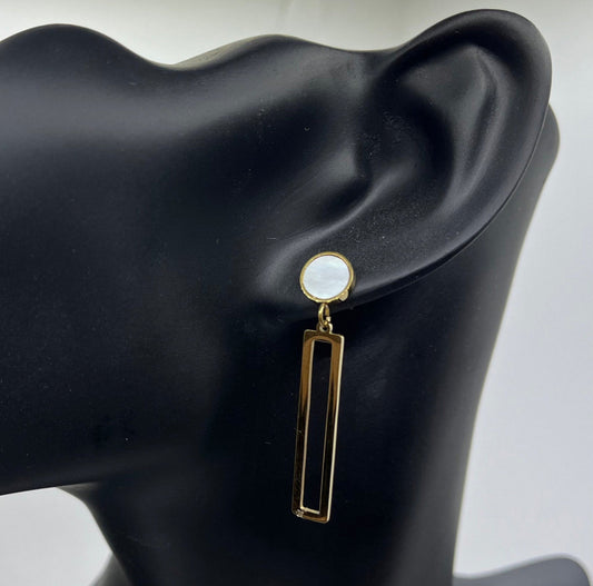 Boucles d'Oreilles original avec pendentif - Acier inoxydable OR