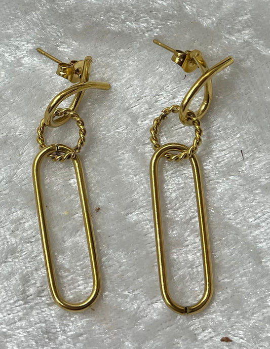Boucles d'Oreille Chic et Original avec Pendentif - Acier inoxydable