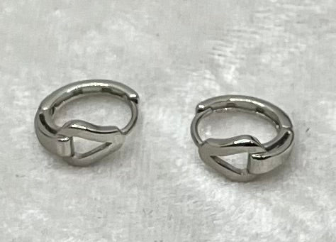 Boucles d'oreilles créoles en acier inoxydable Argent