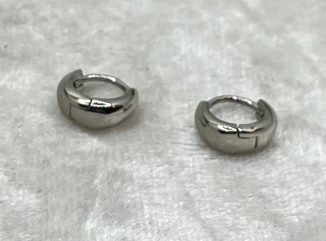 Boucles d'Oreilles Créoles - Acier Inoxydable Argent