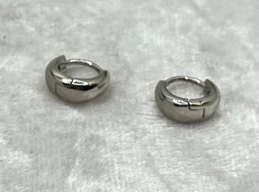 Boucles d'Oreilles Créoles - Acier Inoxydable Argent