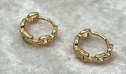 Boucles d'oreilles Créoles élégante - Acier inoxydable doré