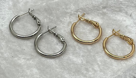 Boucles d'oreilles Créoles - Acier inoxydable Doré ou Argent