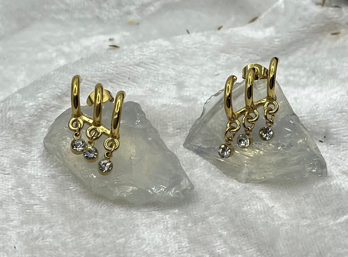 Boucles d'oreille très chic élégante - Acier inoxydable