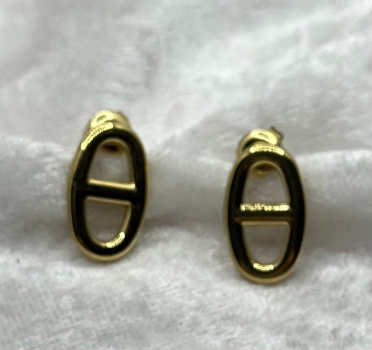 Boucles d'oreille chic Mode - Agrafe - Acier inoxydable doré
