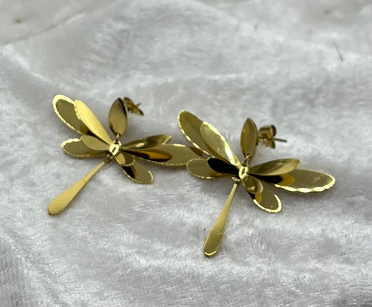 Boucles d'oreille élégante chic - Style Papillon - Acier inoxydable Doré