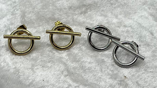 Boucles d'oreille Mode - Acier inoxydable Doré et Argent