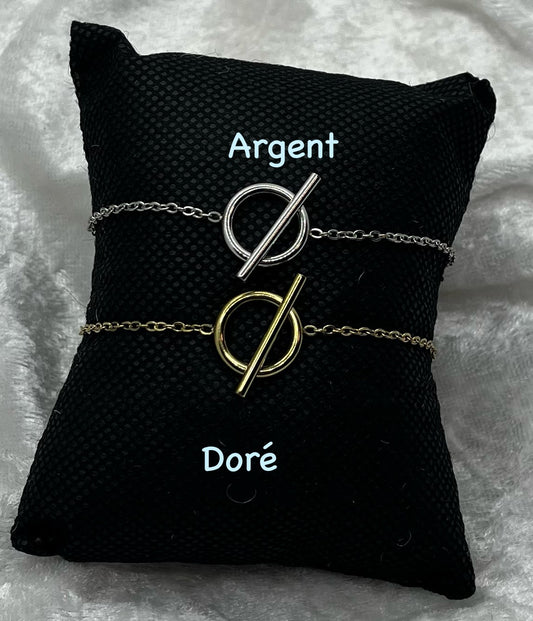 Bracelet Chaine fine Femme Mode - Acier inoxydable Doré ou en Argent