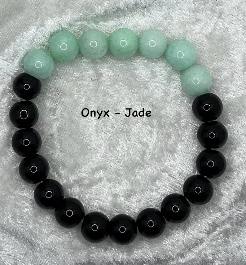 Bracelets Pierres Naturelles (10 mm) - Onyx, Jade