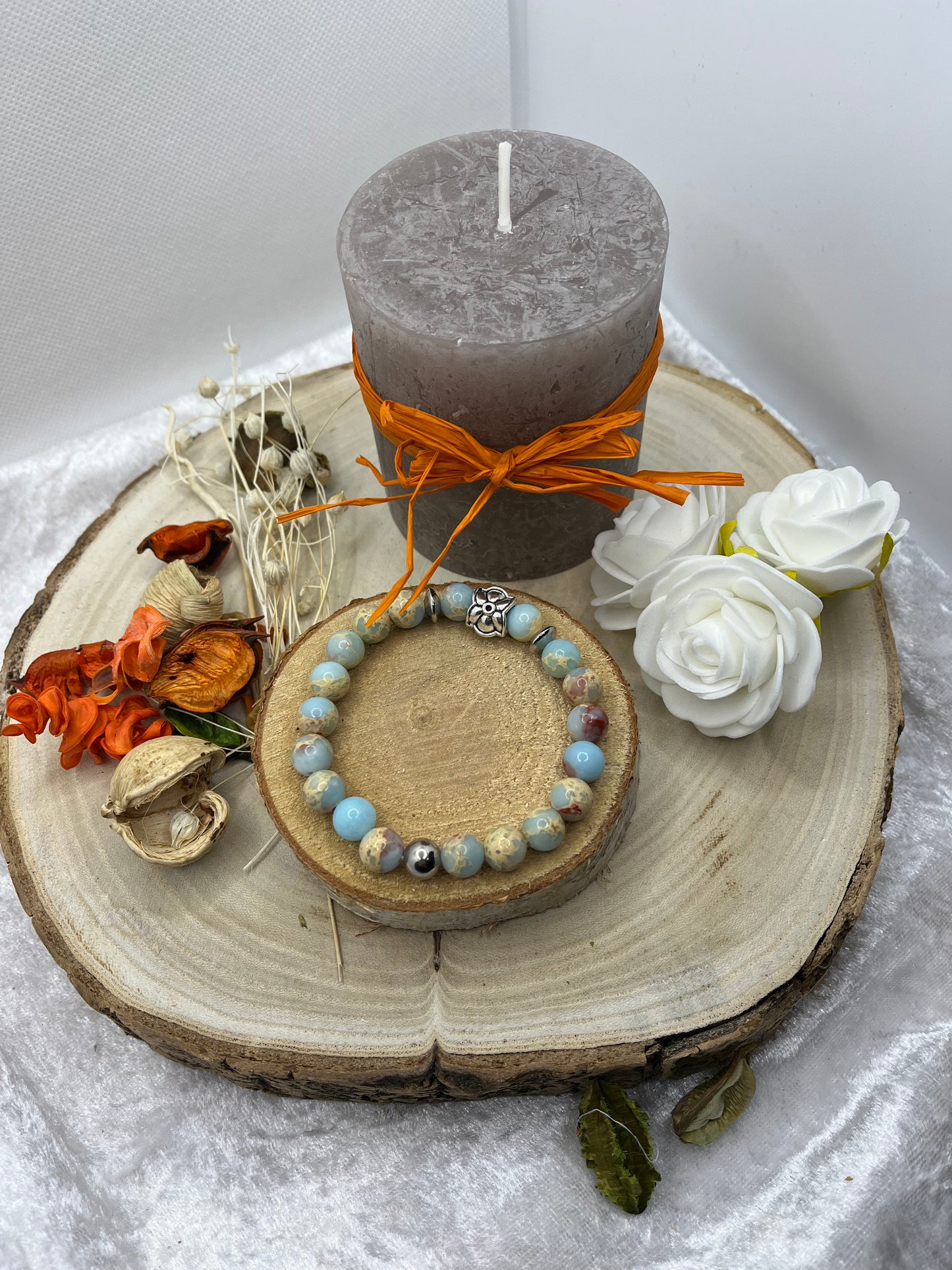 Bracelets Pierres Naturelles - Jaspe impérial mer des sediments - Fait main