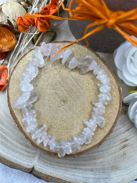 Bracelet en Pierres Naturelles - Quartz Rose