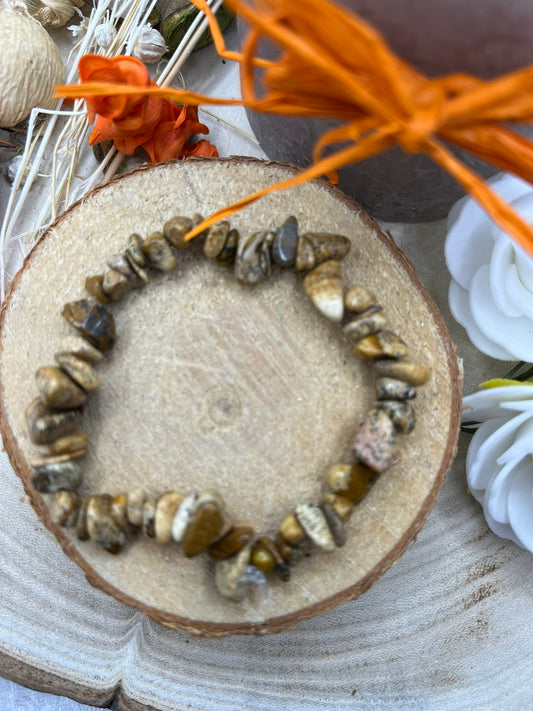 Bracelet en Pierres Naturelles - Jaspe brun