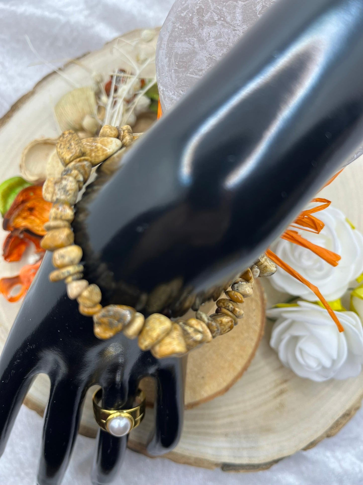 Bracelet en Pierres Naturelles - Jaspe brun
